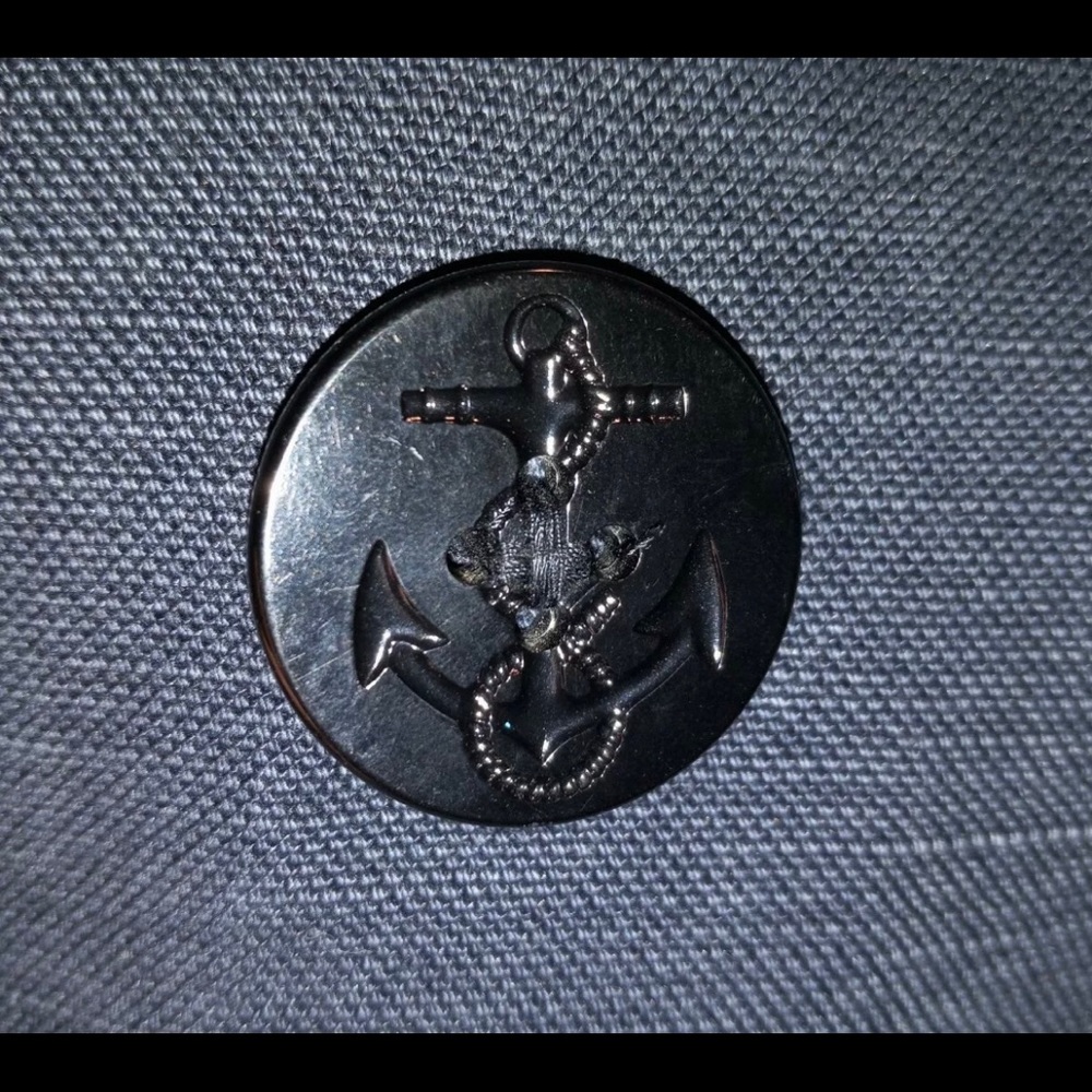 Polo Ralph Lauren Dark Blue Double Breasted Naval Military Denim Peacoat Jacket. - Picture 7 of 10